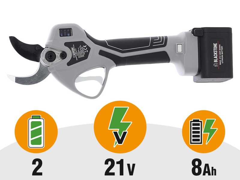 Blackstone GPX 40 - Forbice elettrica da potatura - 2 x 21V 4Ah - Diametro di taglio 40mm