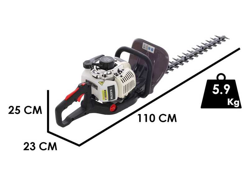 BlackStone HTB-2560 - Tagliasiepi a scoppio - Lama da 60 cm - 25.4 cc