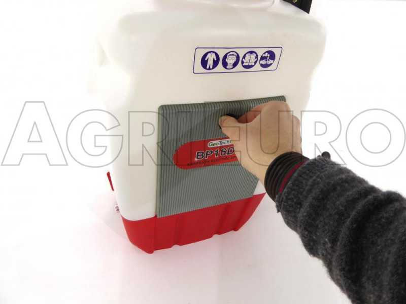 GeoTech BP16DH - Pompa irroratrice spalleggiata a batteria - 16L