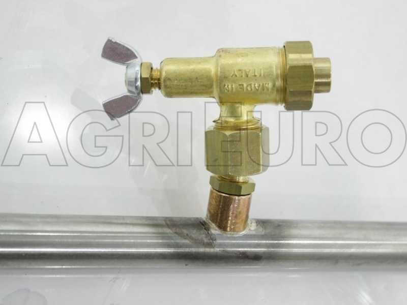 Coppia aste inox irrorazione con getti a farfalla in ottone 5+5 completo di supporti INOX