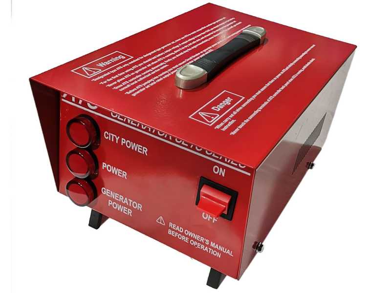 GeoTech-Pro DGP8000SE-3 - Generatore di corrente diesel silenziato carrellato con AVR 6 kW - Continua 5.5 kW Trifase + ATS