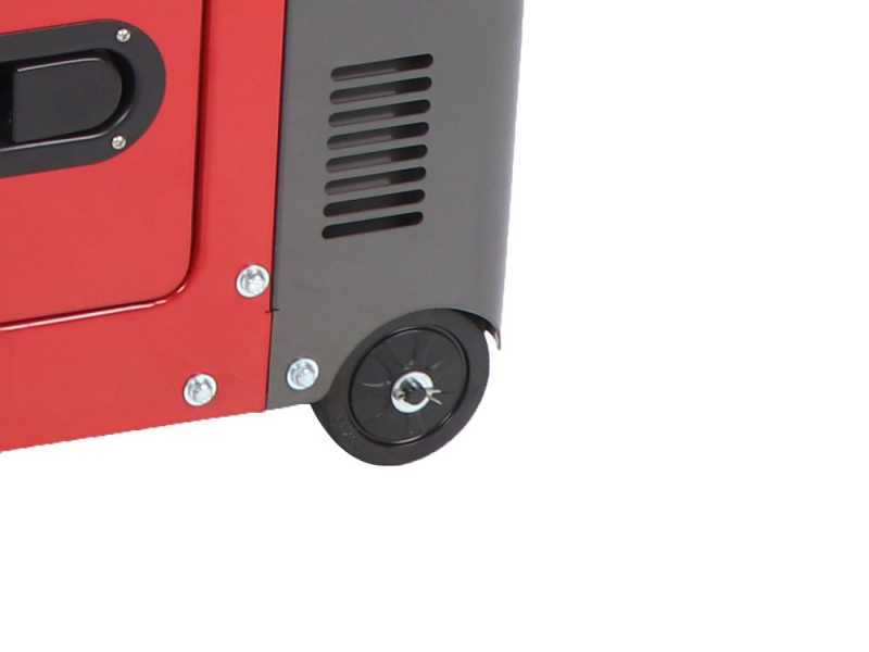 GeoTech-Pro DGP8000SE - Generatore di corrente diesel silenziato carrellato con AVR 6 kW - Continua 5.5 kW Monofase