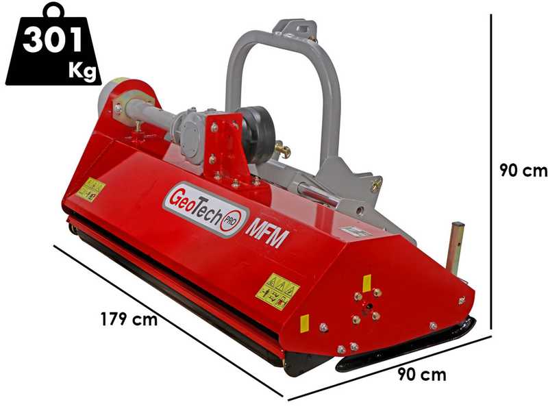GeoTech-Pro MFM 165-H - Trinciaerba per trattore - Serie media - Spostamento idraulico