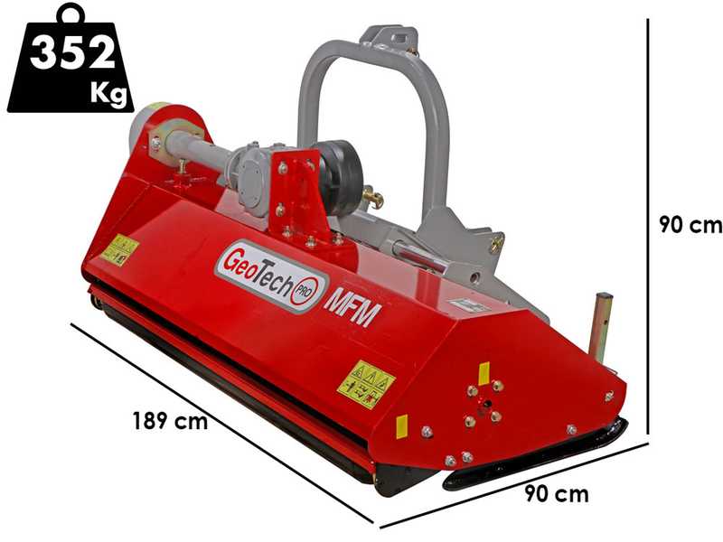 GeoTech-Pro MFM 175-H - Trinciaerba per trattore - Serie media - Spostamento idraulico