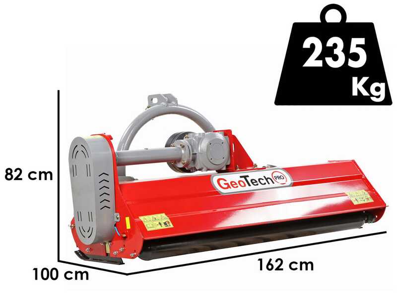 GeoTech-Pro KFM 130M - Trinciaerba per trattore - Serie medio-leggera - Spostamento manuale