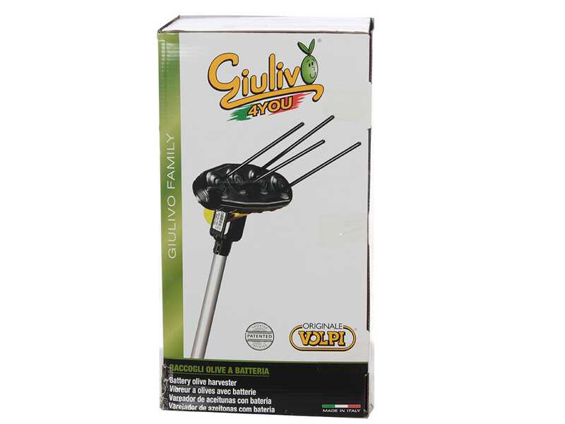 Volpi Giulivo 4YOU - Abbacchiatore elettrico a batteria - 240-370 cm scuotitore per olive su asta + prolunga
