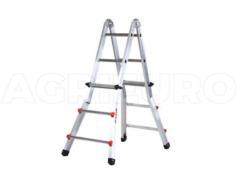 Svelt Scalissima GR SSCAL006, 2x6 gradini, 2.92 m - Scala in alluminio telescopica - Altezza stimata opereativa 3.92 m