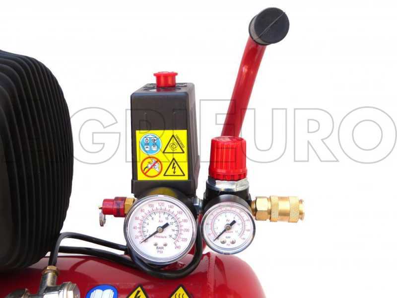 Fini Ciao 24 - Compressore aria elettrico portatile monofase, oil-less - Motore 1,5 HP - 24 lt