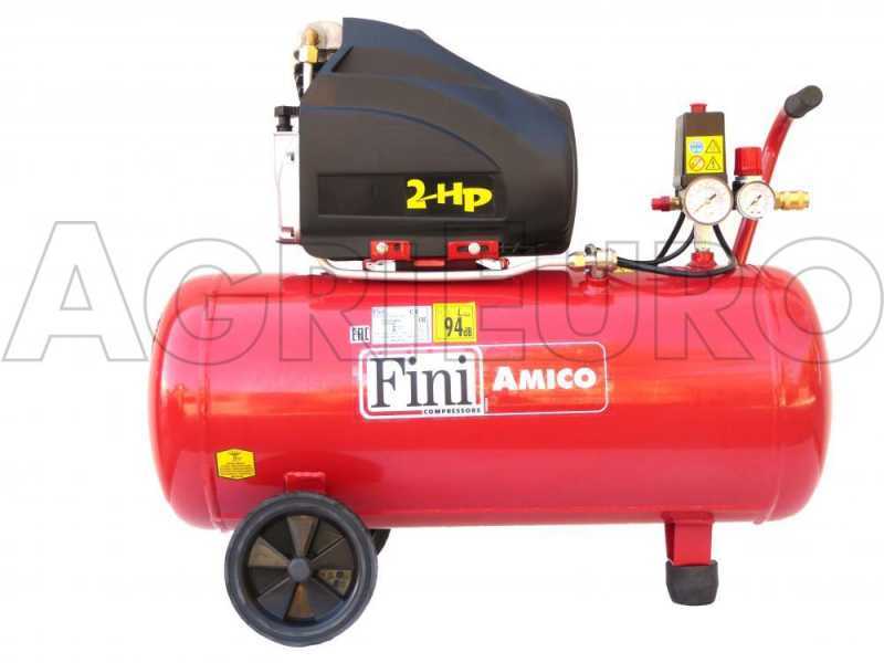 Compressore aria elettrico carrellato FINI AMICO 50 SF 2500 motore 2 HP - 50 lt
