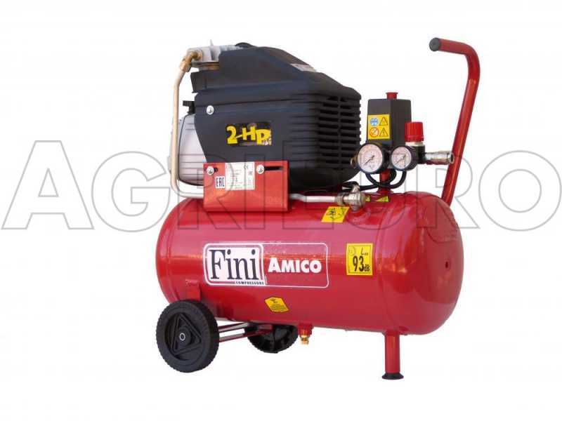 Fini Amico 25 - Compressore aria elettrico carrellato - motore 2 HP - 25 lt
