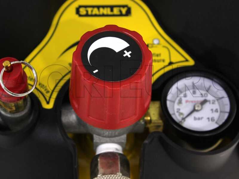Stanley D200/10/24 - Compressore aria elettrico portatile monofase, oil-less - Motore 1.5 HP - 24 lt
