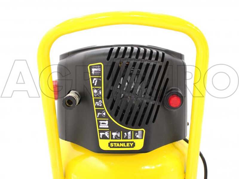 Stanley D230/10/50V - Compressore aria elettrico verticale monofase, oil-less - Motore 2 HP - 50 lt