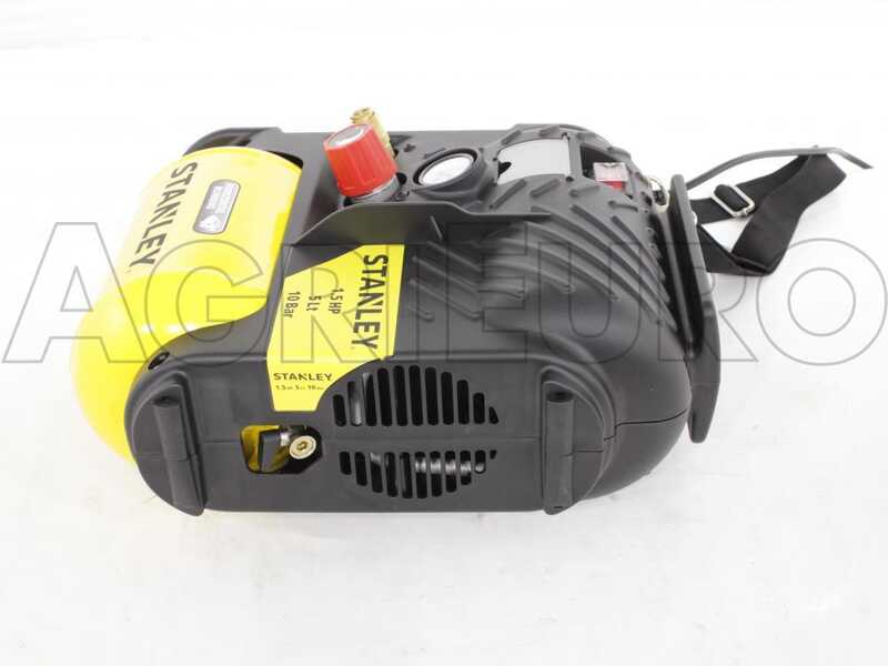 Stanley DN 200/10/5 - Compressore aria elettrico portatile monofase, oil-less - Motore 1.5 HP - 5 lt