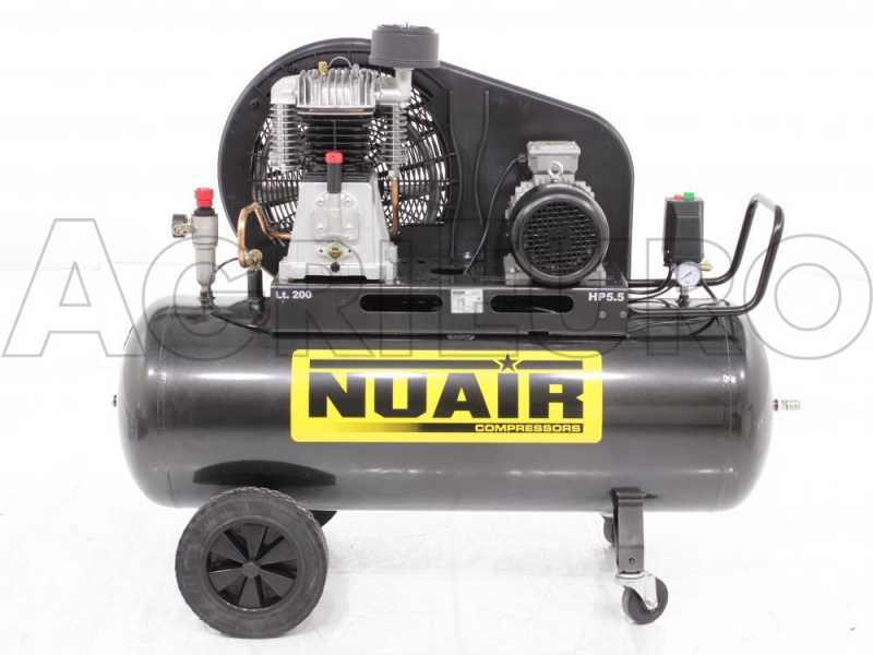 Nuair NB/5,5 T/200 - Compressore aria elettrico trifase a cinghia - motore 5.5 HP - 200 lt