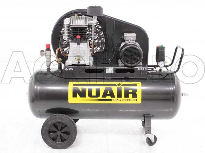 Nuair NB/5,5 T/200 - Compressore aria elettrico trifase a cinghia - Motore 5.5 HP - 200 lt