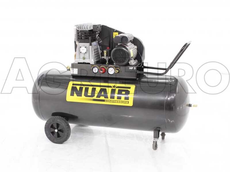 Nuair B 3800B/3M/200 TECH - Compressore aria elettrico monofase a cinghia - Motore 3 HP - 200 lt