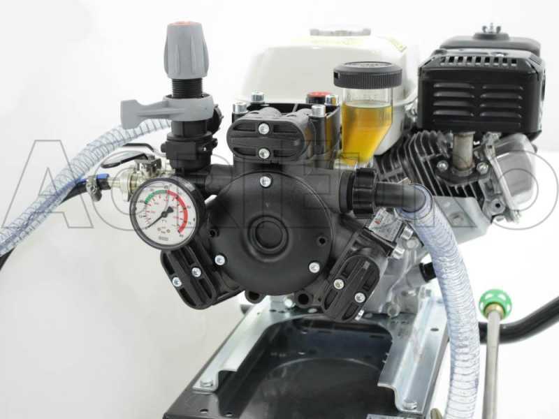 Kit motopompa irrorazione con gancio Comet APS41/Honda GP160 con carrello e serbatoio 120L
