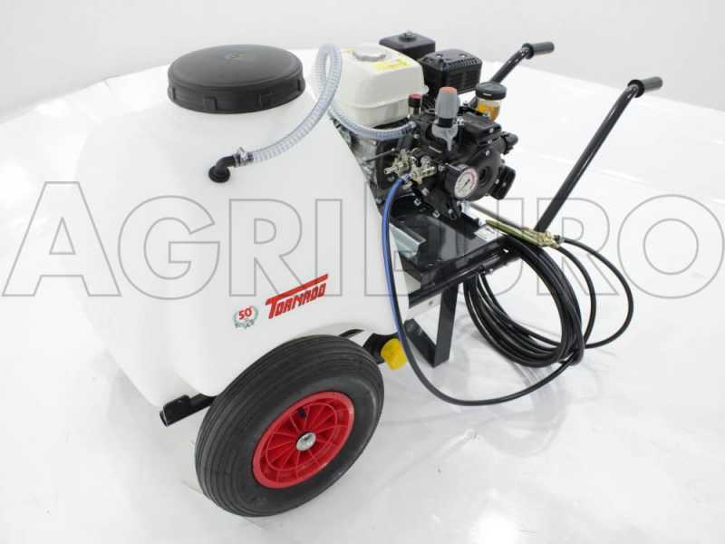 Kit motopompa irrorazione con gancio Comet APS41/Honda GP160 con carrello e serbatoio 120L