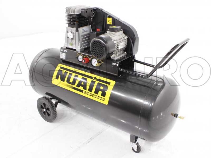 Nuair B 3800B/4T/270 TECH - Compressore aria elettrico trifase a cinghia - Motore 4 HP - 270 lt