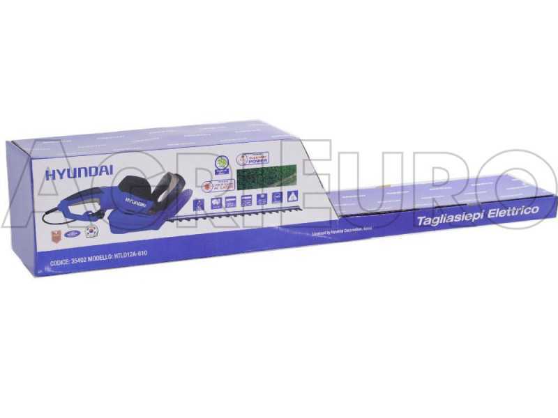 Tagliasiepi elettrico 710 watt - Hyundai HTLD12A-610 - lame 61 cm in acciaio al laser
