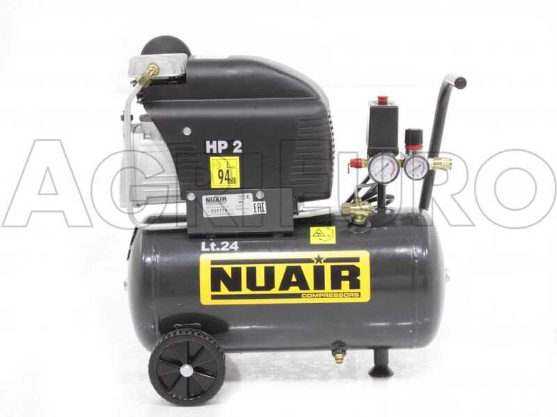 Nuair FC2/24 - Compressore aria elettrico monofase - Motore 2 HP - 24 lt 