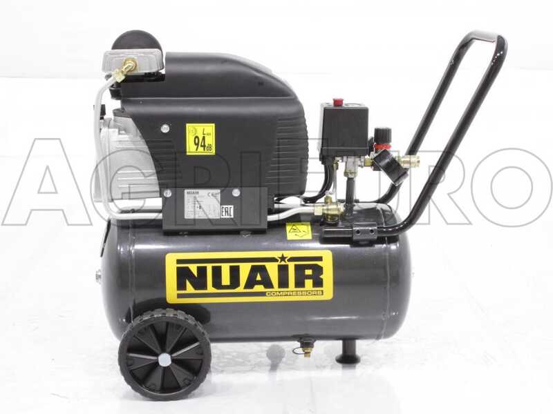 Nuair FC2/24 S - Compressore aria elettrico monofase - Motore 2 HP - 24 lt