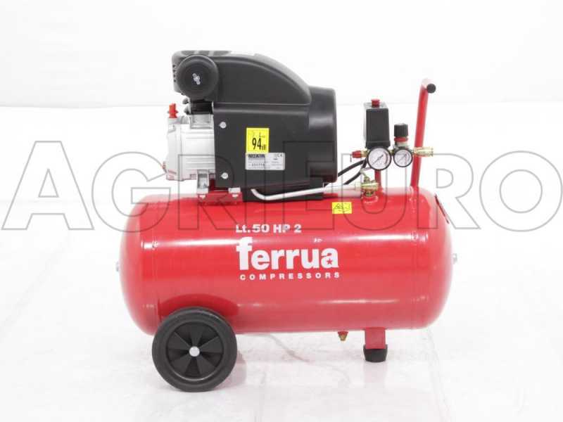 Ferrua RC 2 50 CM2 - Compressore elettrico carrellato - motore 2 HP - 50 lt aria compressa