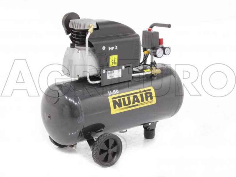 Nuair FC 2 50 - Compressore aria elettrico carrellato motore 2 HP - 50 lt aria compressa