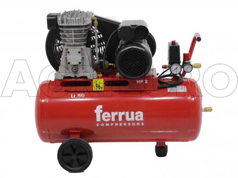 Ferrua FB28/50 CM2 - Compressore aria elettrico monofase a cinghia - Motore 2 HP - 50 lt