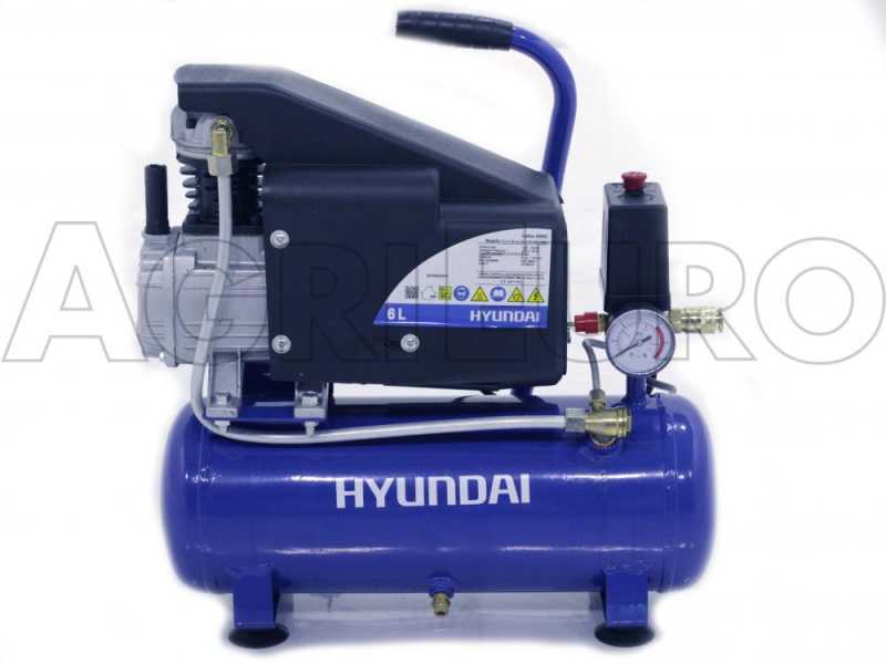Hyundai FC2-6 - Compressore elettrico compatto portatile - Motore 1 HP - 6 lt aria compressa