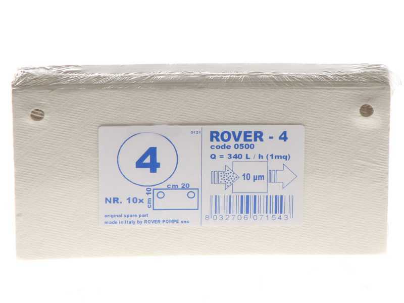tipo 4 - Nr. 10 cartoni filtranti Rover per pompe con filtro Pulcino