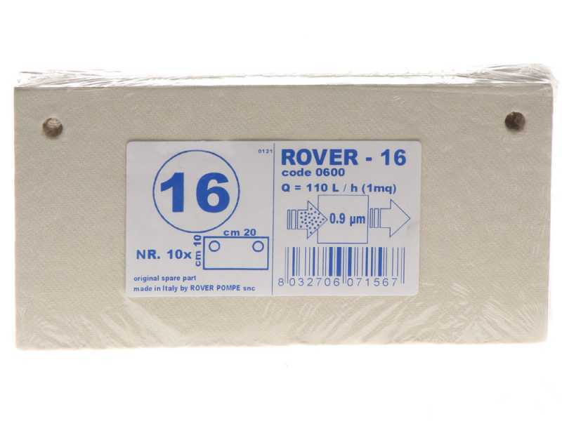 tipo 16 - Nr. 10 cartoni filtranti Rover per pompe con filtro Pulcino