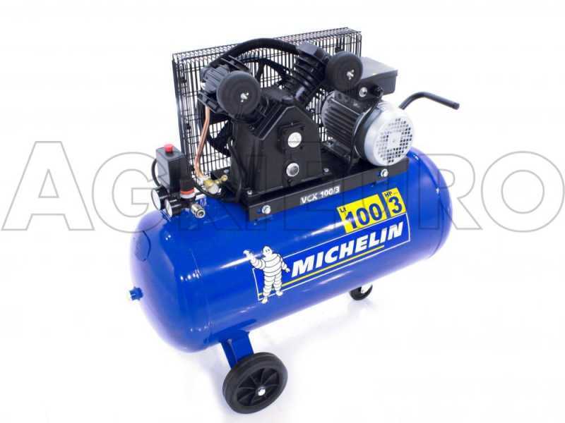 Michelin VCX 100-3 - Compressore elettrico a cinghia motore 3 HP - 100 lt