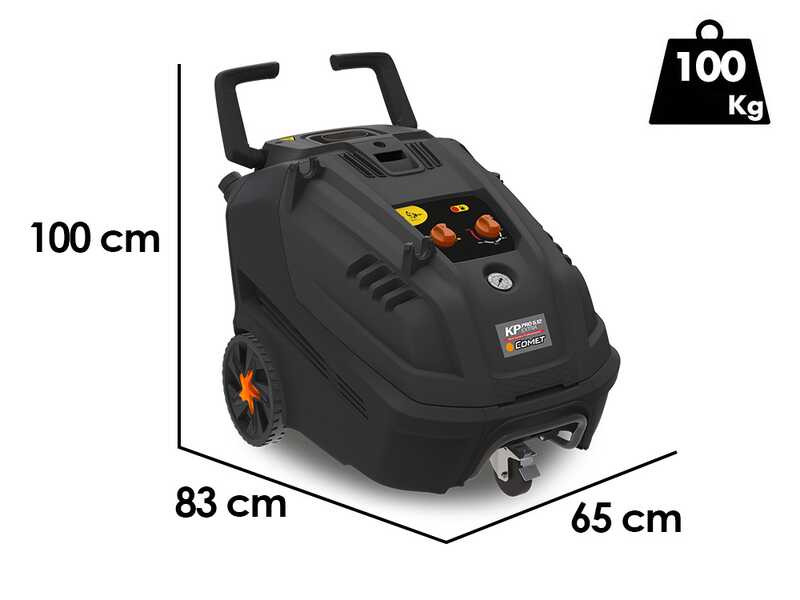 Comet KP PRO EXTRA 5.12 12/200 T - Idropulitrice professionale ad acqua calda - trifase  -  200 bar - 720 l/h