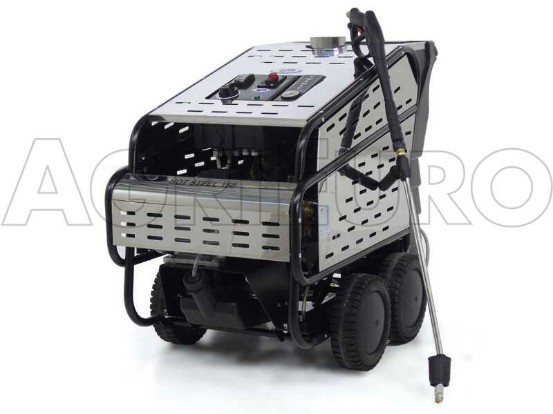 ITM - HOT STEEL 150/15 - Idropulitrice professionale triale ad acqua calda - trifase - 150 bar - 900 l/h - INOX