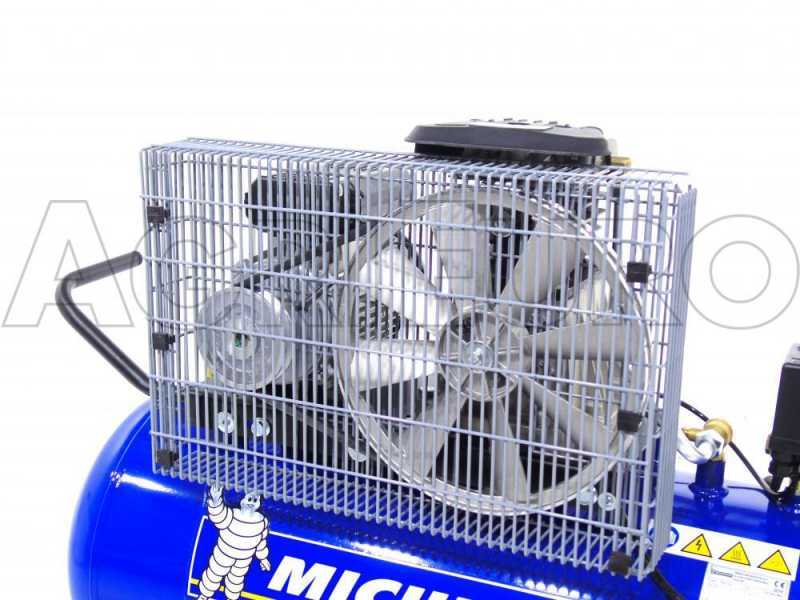 Michelin MB 100 B - Compressore aria elettrico monofase a cinghia - Motore 2 HP - 100 lt