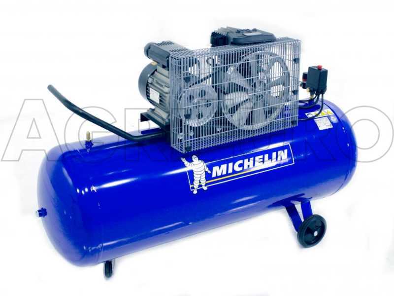 Michelin MB 200 3B - Compressore aria elettrico monofase a cinghia - Motore 3 HP - 200 lt
