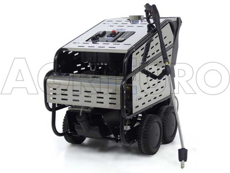 ITM - HOT STEEL 200/15 - Idropulitrice professionale ad acqua calda - trifase - 200 bar - 900 l/h - INOX