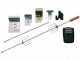 Kit girarrosto con motore, batterie, supporti di montaggio e spiedo