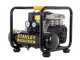 Stanley Vento Rollcage OL244/6 PCM - Compressore aria elettrico monofase silenziato, oil-less - Motore 1.5 HP - 6 lt