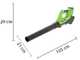 Greenworks G40AB - Soffiatore assiale a batteria 40V 4Ah