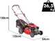 GeoTech-Pro S46-140BG - Tosaerba a scoppio semovente - 2in1: raccolta + scarico posteriore