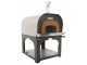 Forno a legna da esterno Cibus Inox 1000 con camera &Oslash;100 - 6 pizze