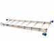 Marchetti Azzurra A2 A207, 2x7 gradini, 3.60 m - Scala in alluminio allungabile - Altezza stimata operativa 4.60 m