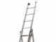 Marchetti Azzurra A3 A308, 3x8 gradini, 5.85 m - Scala in alluminio allungabile - Altezza stimata operativa 6.85 m