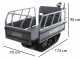 Blackstone TB 4500 E - Carriola elettrica a batteria 60V/20Ah - Faro LED e sponde estensibili