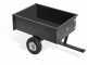 MGF - Carrello trainato grande 122x86 cm (H 37 cm) - Rimorchio in metallo per trattorino