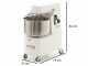 Seven Italy GHR 30 2V - Impastatrice a spirale - 230V - Con ruote e timer - 2 Velocit&agrave;
