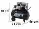 FIAC AB 100/348 TC - Compressore aria elettrico trifase a cinghia - Motore 3 HP - 100 lt