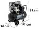 FIAC AB 100/415 TC - Compressore aria elettrico trifase a cinghia - Motore 3 HP - 100 lt